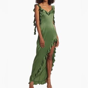 Amanda Uprichard Sonnet Silk Gown in Blue/teal - Size Small